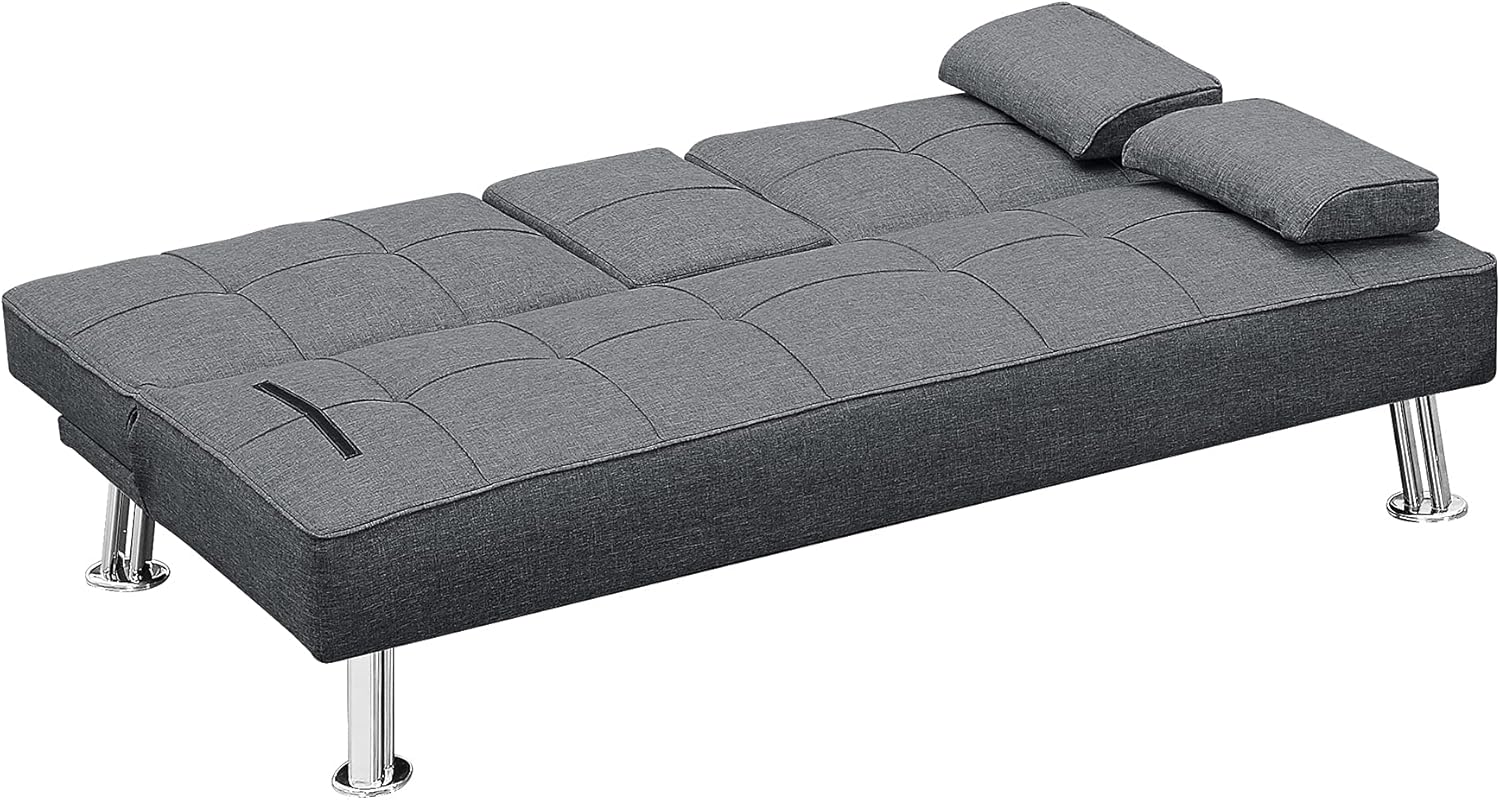 Sofá cama extendido como cama doble
